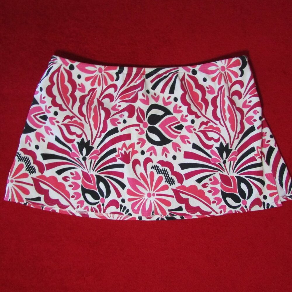 Land's End Floral Swim Bottom w/ Skirt Faille Separates